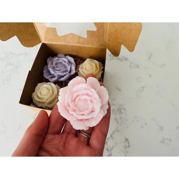 Floral Goats Milk Soap, Hostess Gift Set, Mothers Day, Valentines Day - Picture 5 of 7